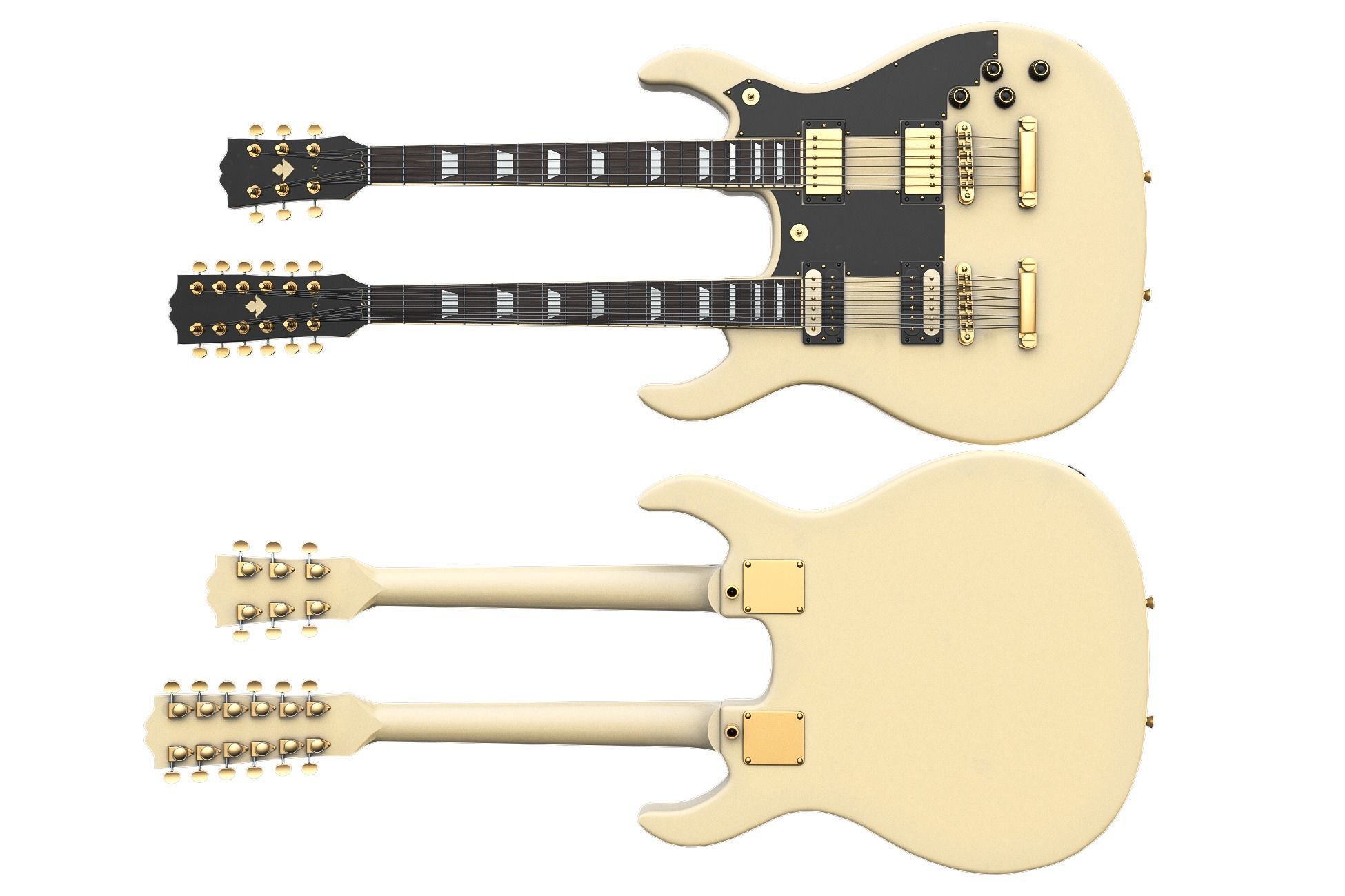 Electric Guitar Part 7 Low-poly 3D model_3