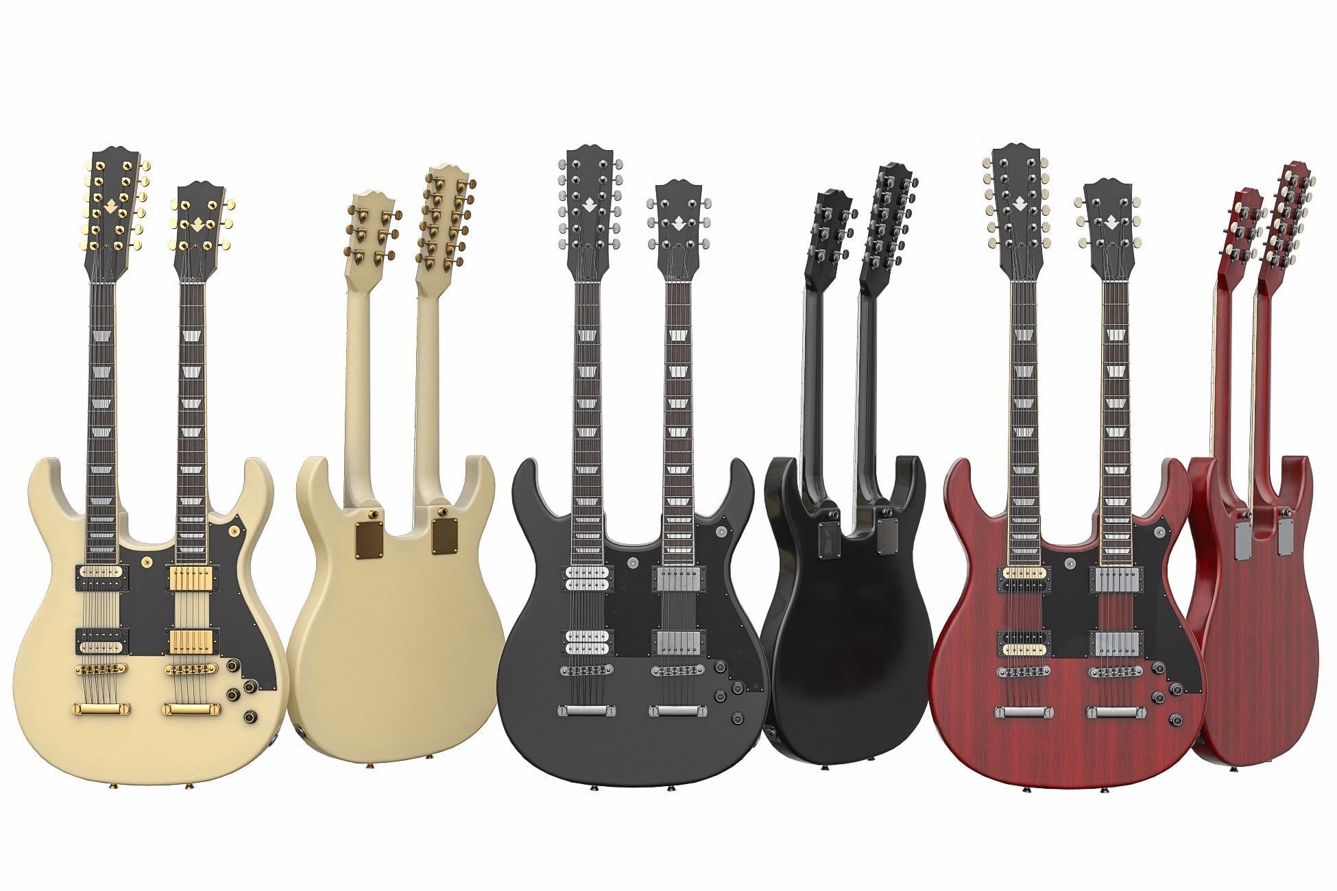 Electric Guitar Part 7 Low-poly 3D model_2