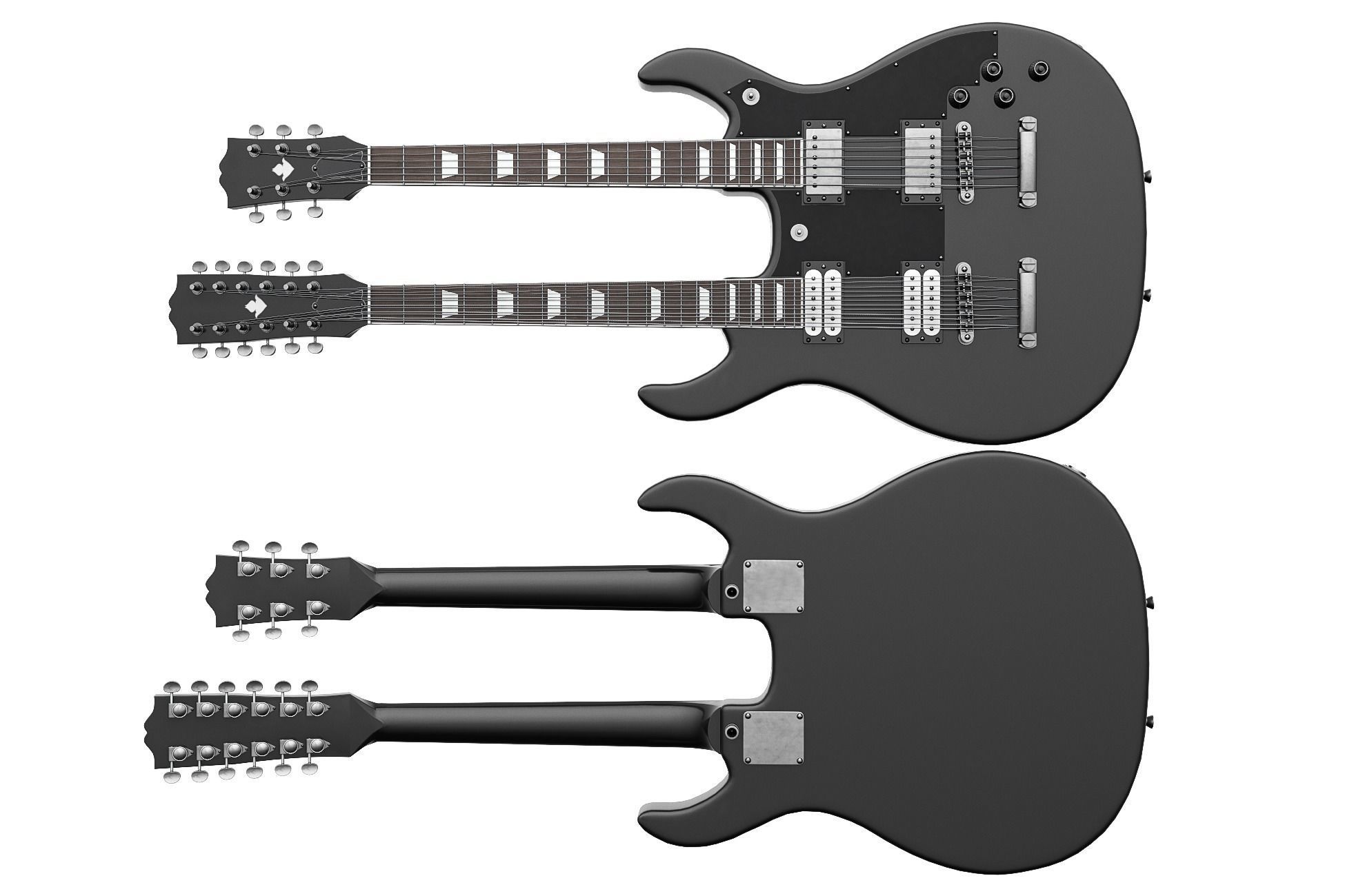 Electric Guitar Part 7 Low-poly 3D model_4