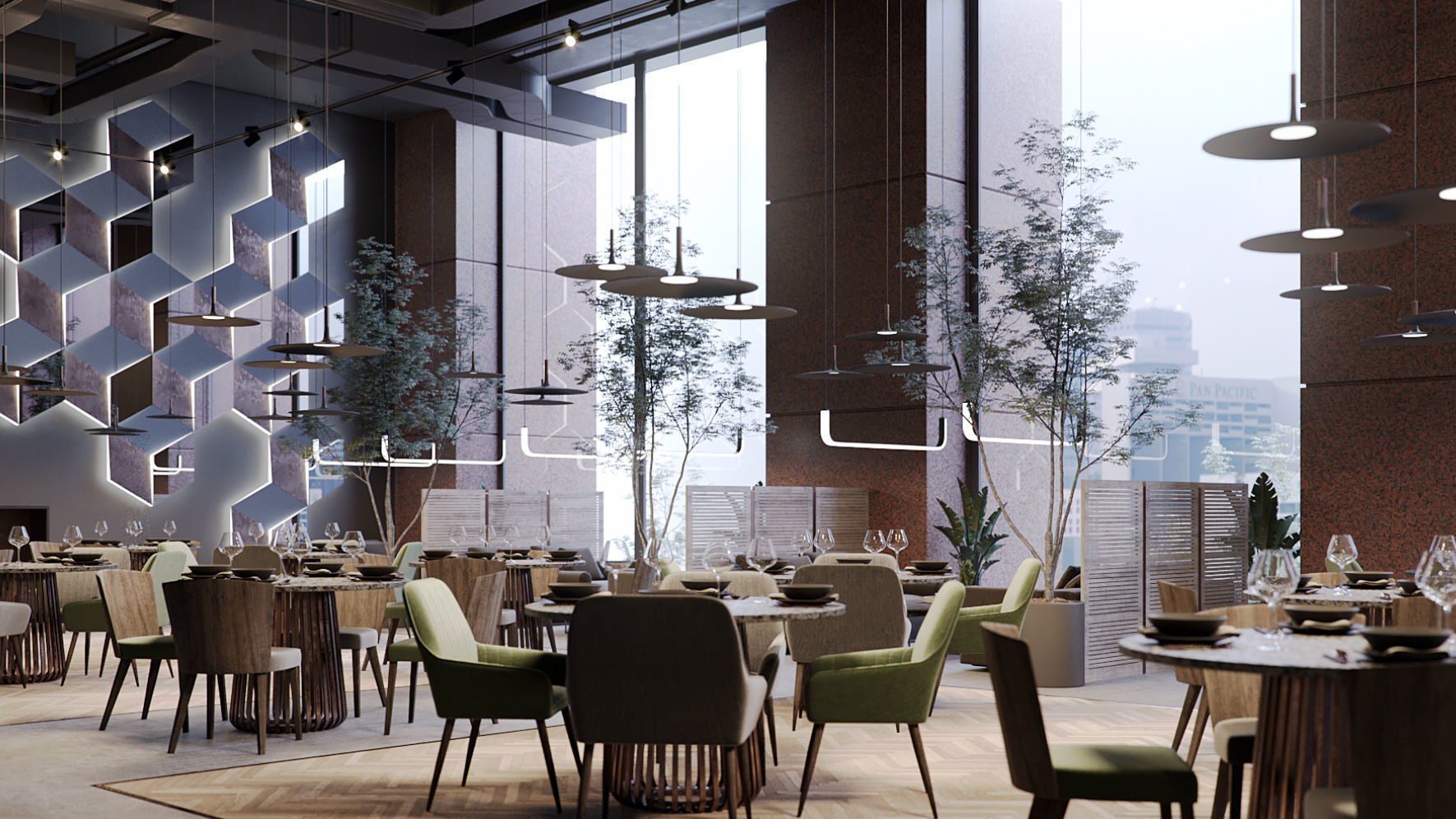 Corona - C4D Scene files - Luxury Restaurant Interior 3D model_3