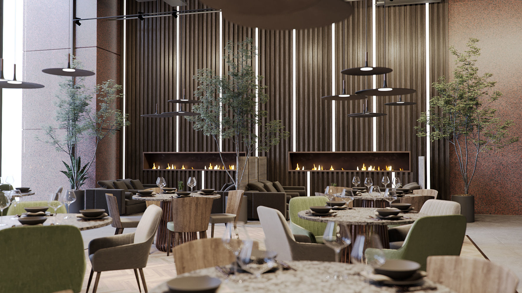 Corona - C4D Scene files - Luxury Restaurant Interior 3D model_4