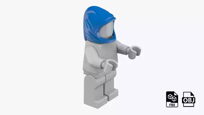 Lego Hoodie Hat with Minifigure 3D model
