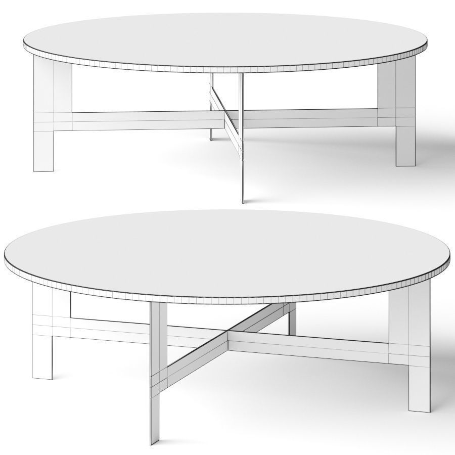 Lulu and Georgia Andra Round Coffee Table 3D model_1