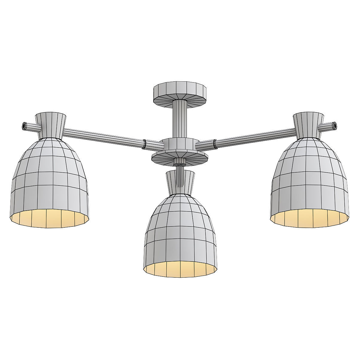 FOLKE three light fixtures wood 3D model_1
