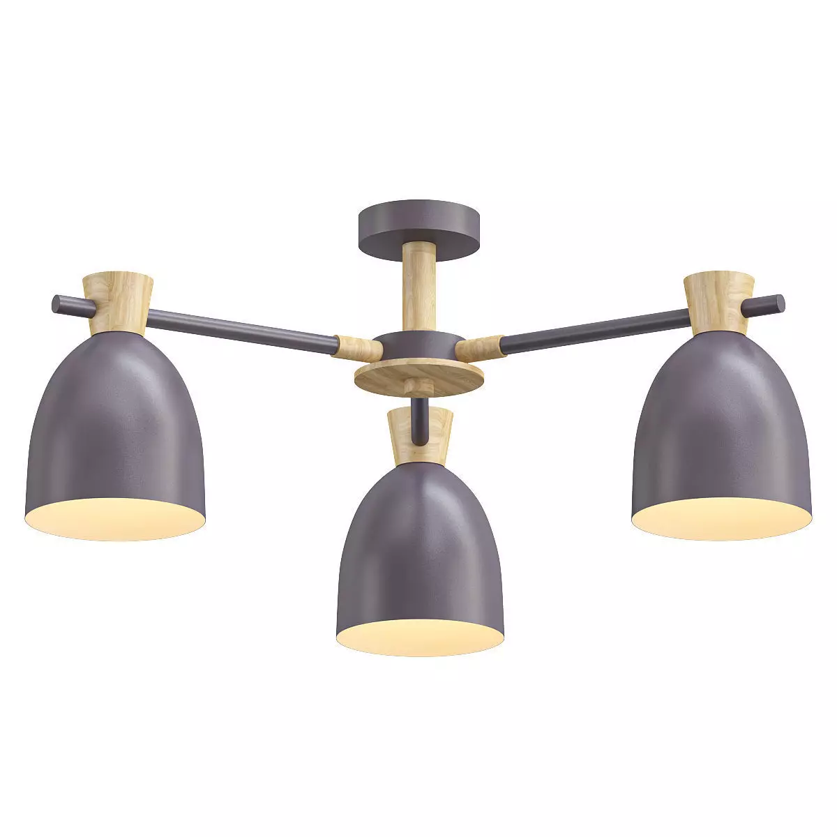FOLKE three light fixtures wood 3D model_0