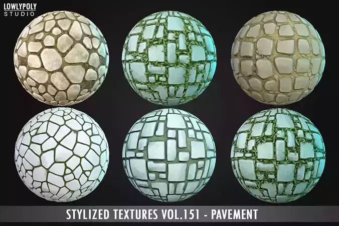 Stylized Pavement Vol 151 - Hand Painted Textures