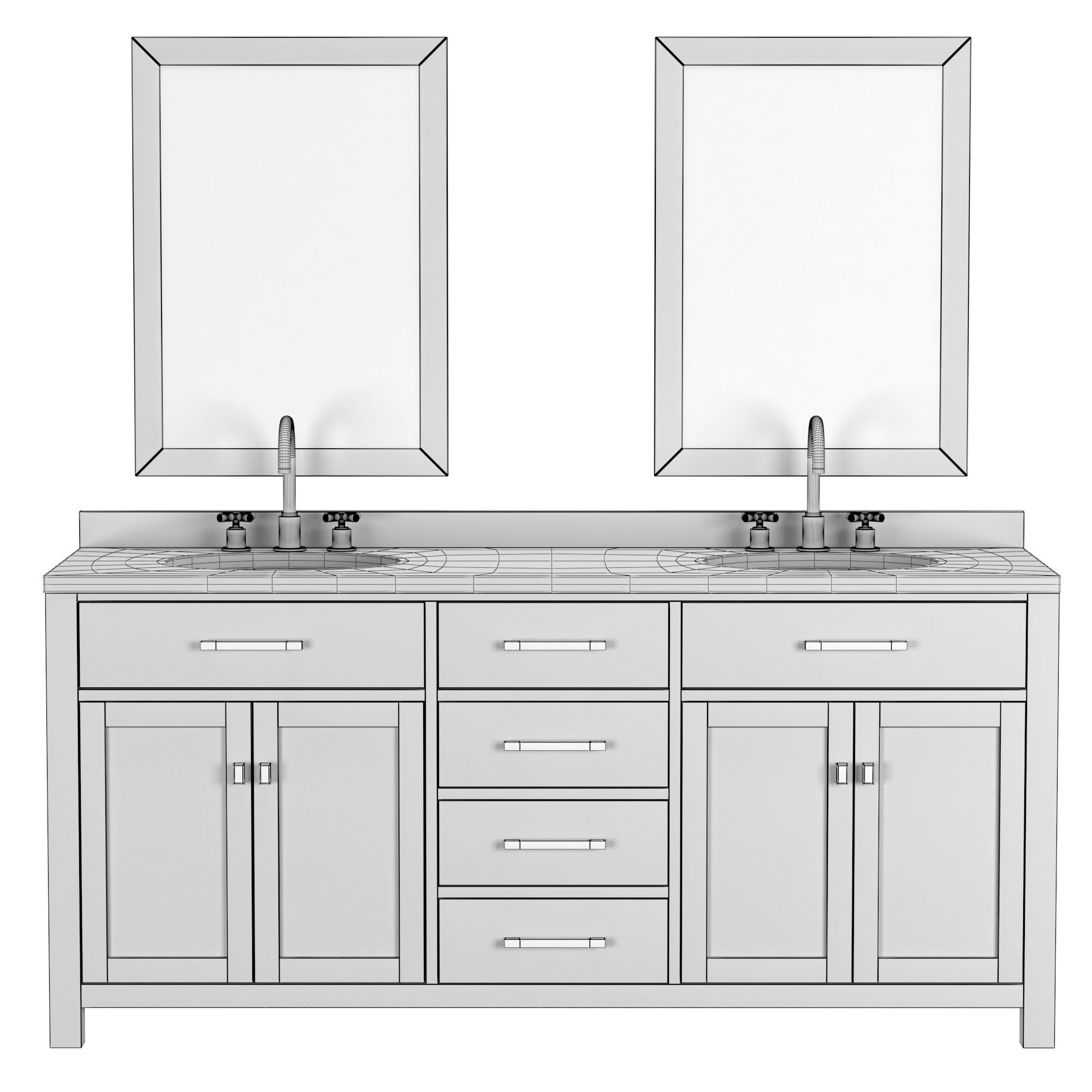 HUTTON DOUBLE VANITY 3D model_6