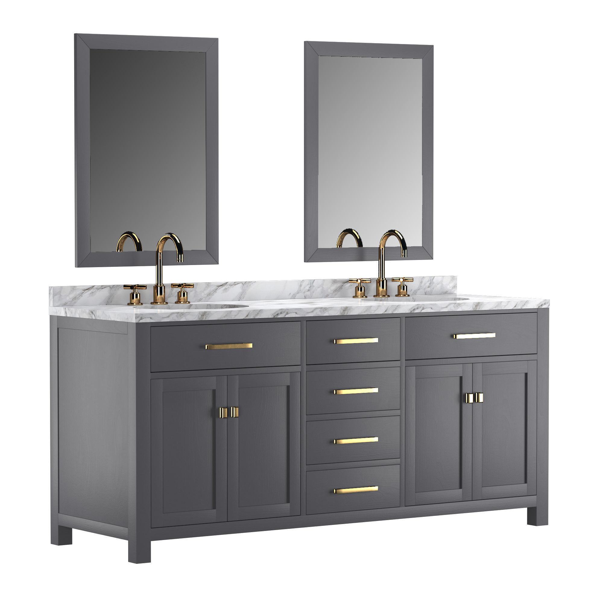 HUTTON DOUBLE VANITY 3D model_3