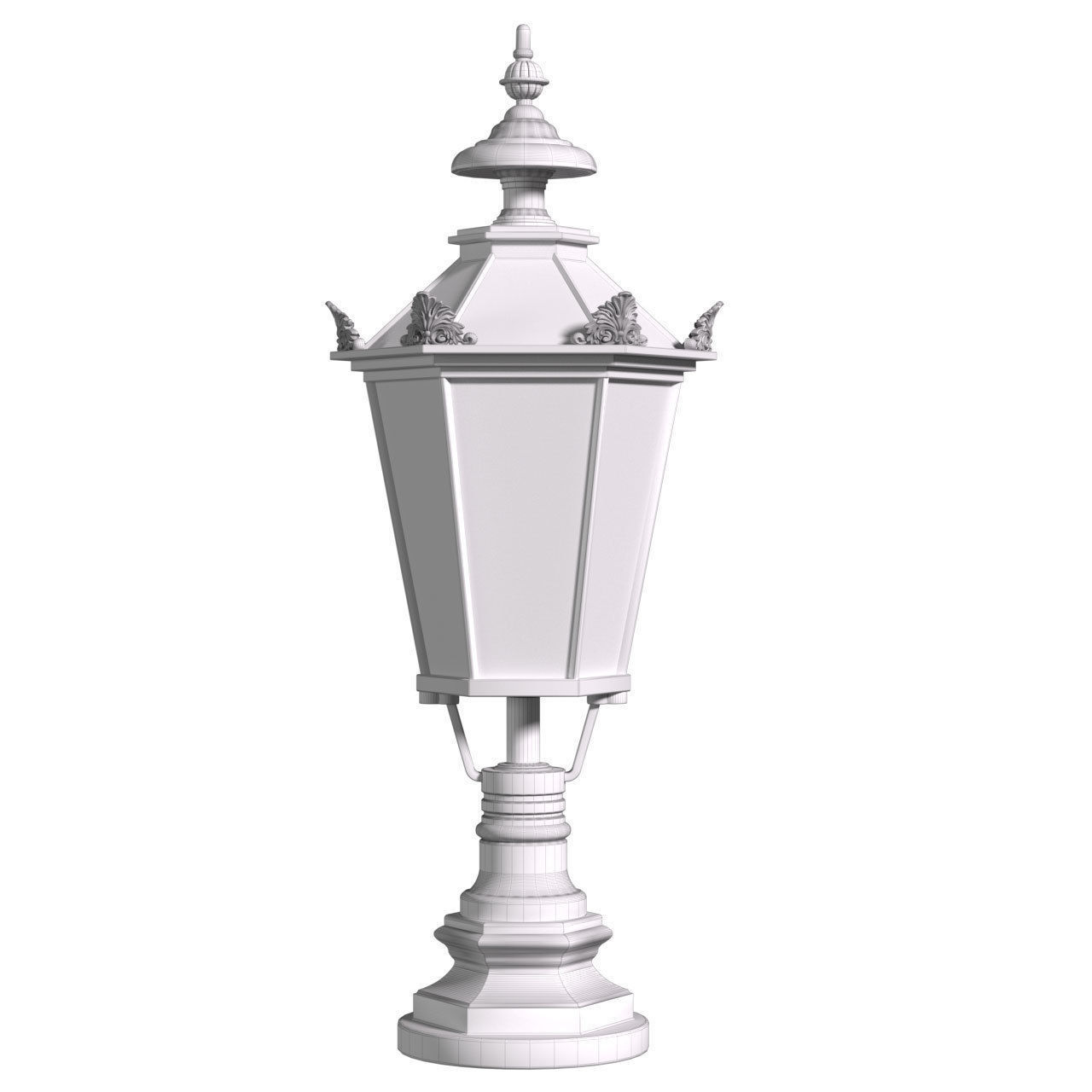Classic street Outdoor landscape wrought  light Lamp Lantern  3D model_5