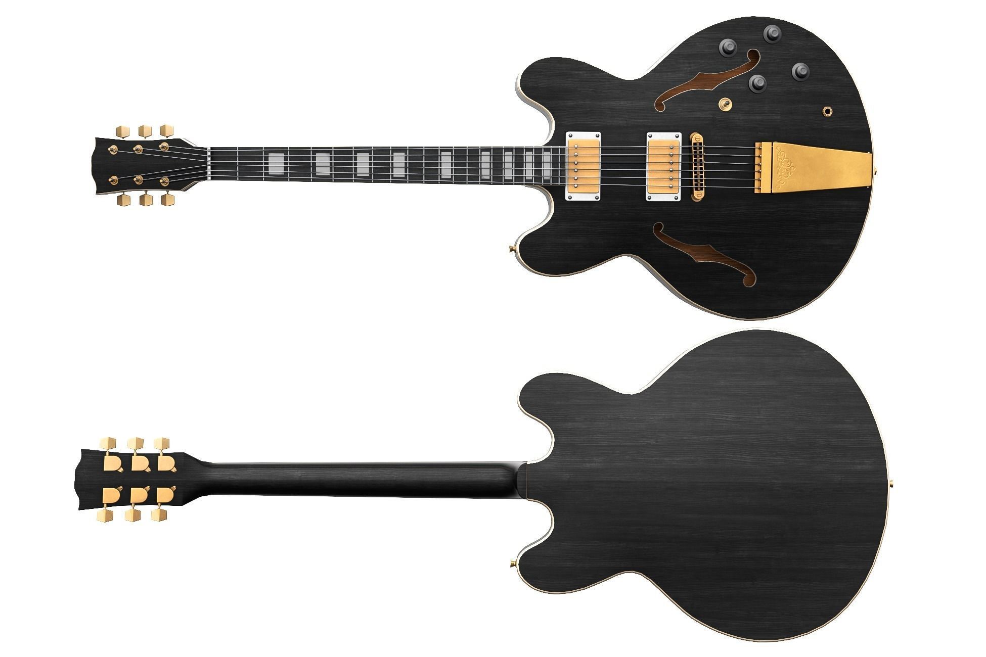 Electric Guitar Part 4 Low-poly 3D model_4