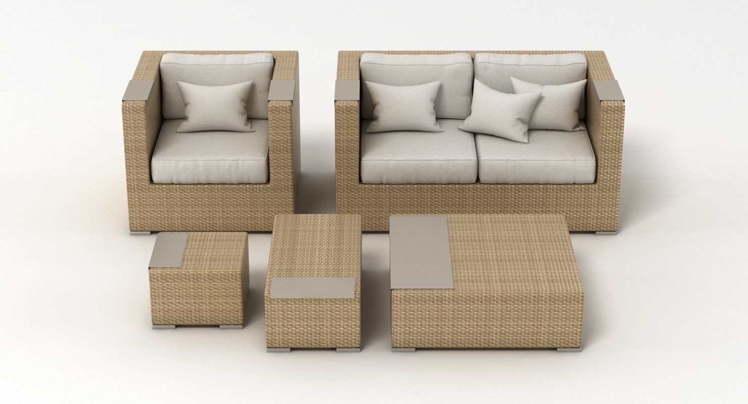 Dedon Garden Furniture Set 3D model_1