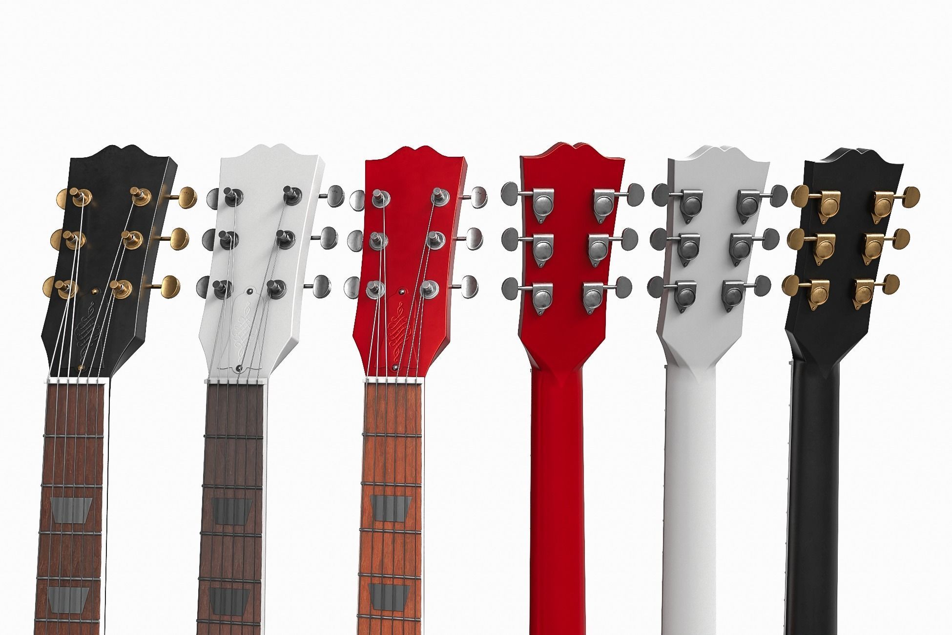 Electric Guitar Part 3 Low-poly 3D model_6