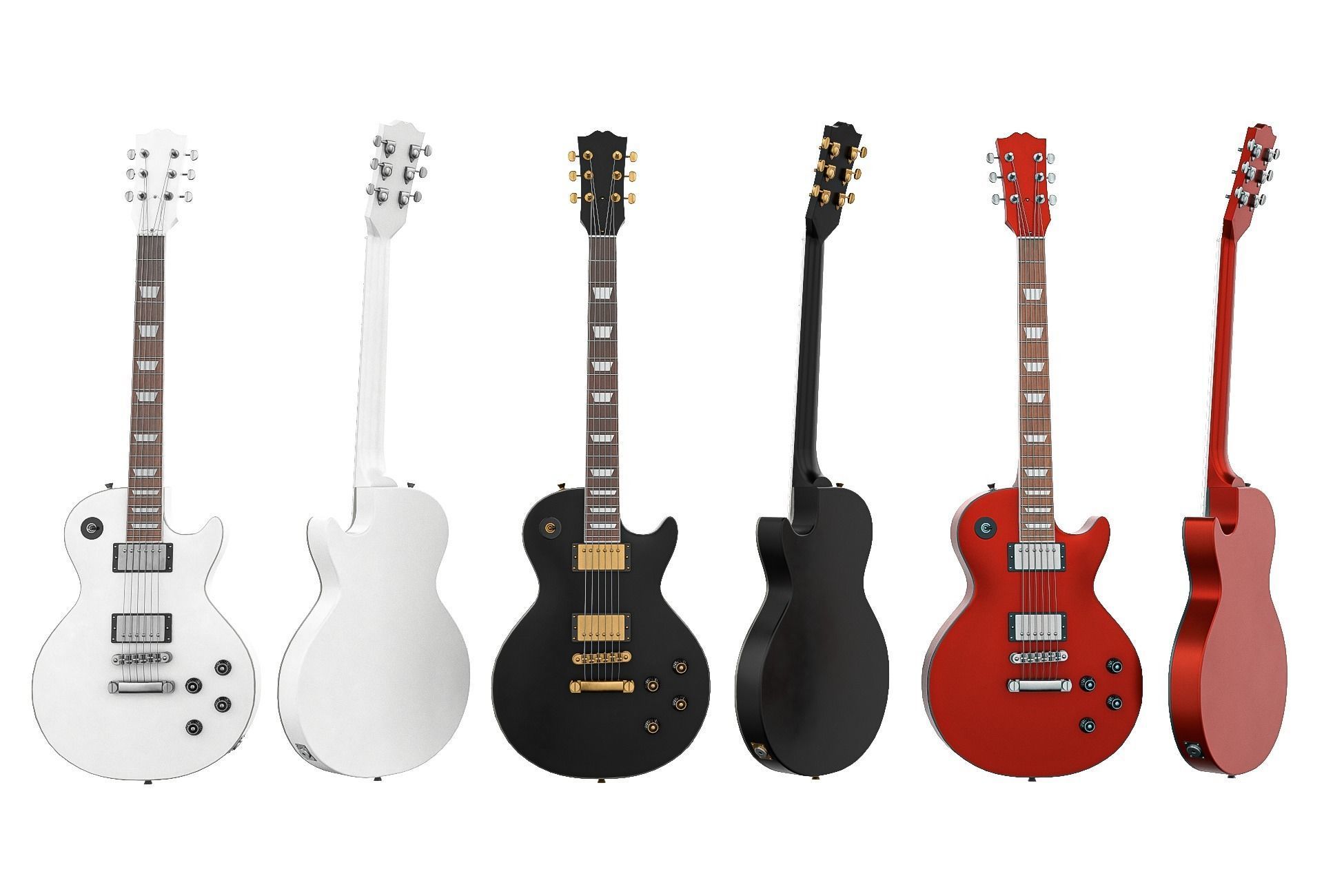 Electric Guitar Part 3 Low-poly 3D model_2