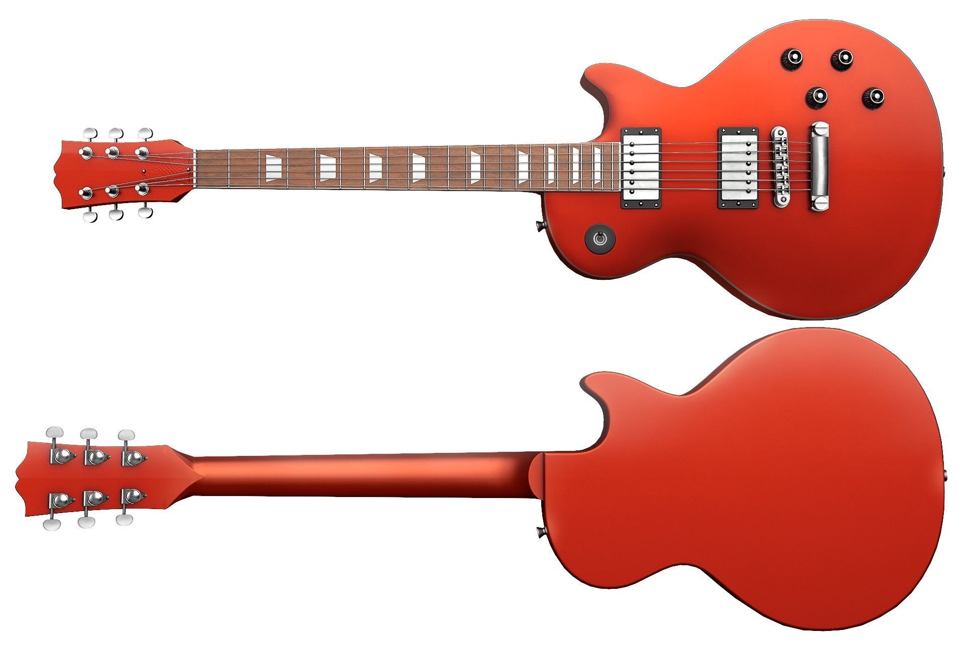 Electric Guitar Part 3 Low-poly 3D model_5