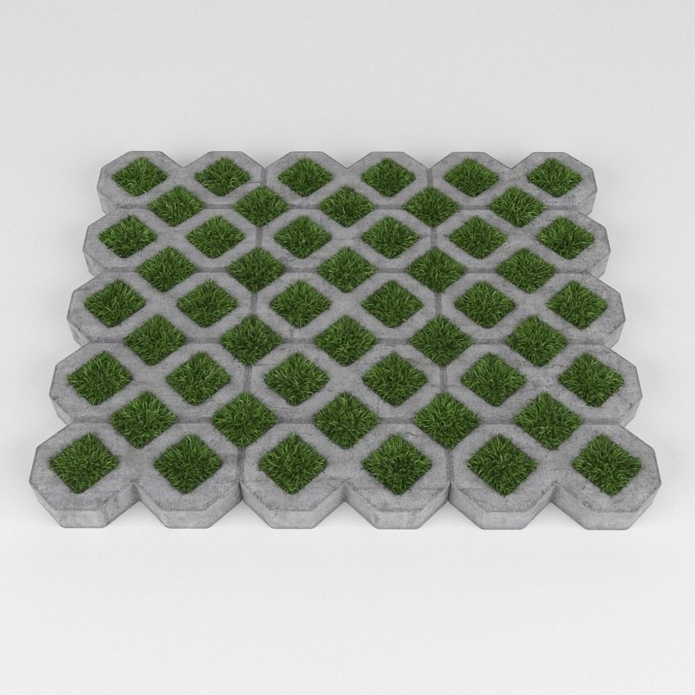 Grass Pavers 2 3D model_8