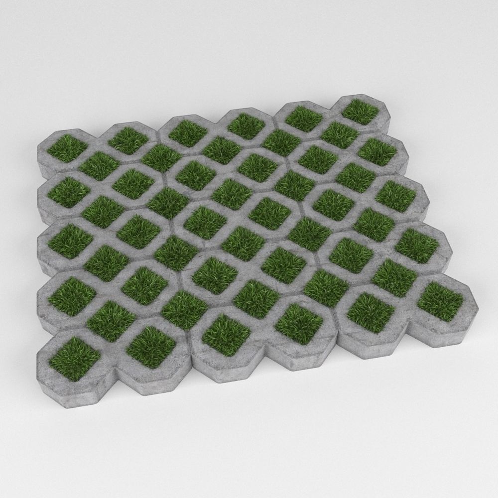 Grass Pavers 2 3D model_6