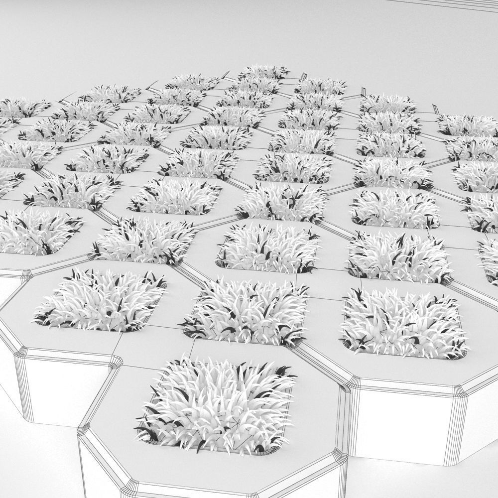 Grass Pavers 2 3D model_2