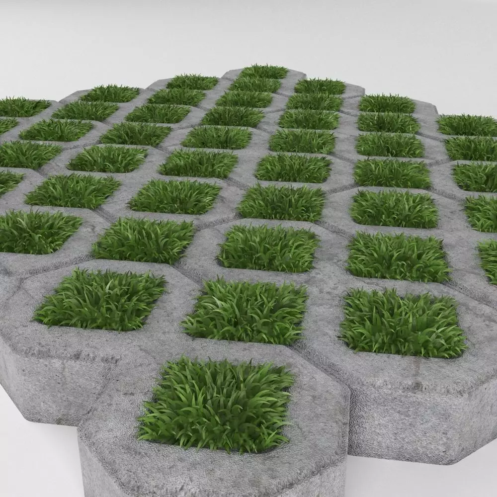 Grass Pavers 2 3D model_0