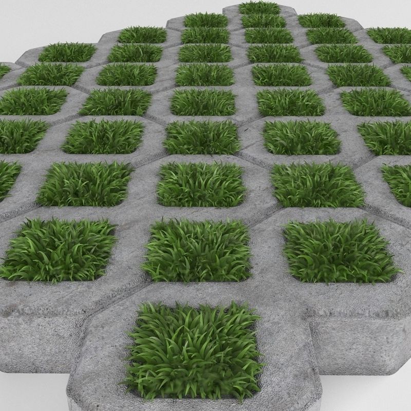 Grass Pavers 2 3D model_3