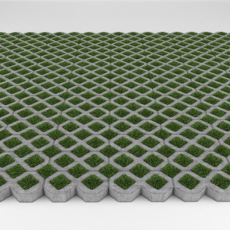 Grass Pavers 2 3D model_1