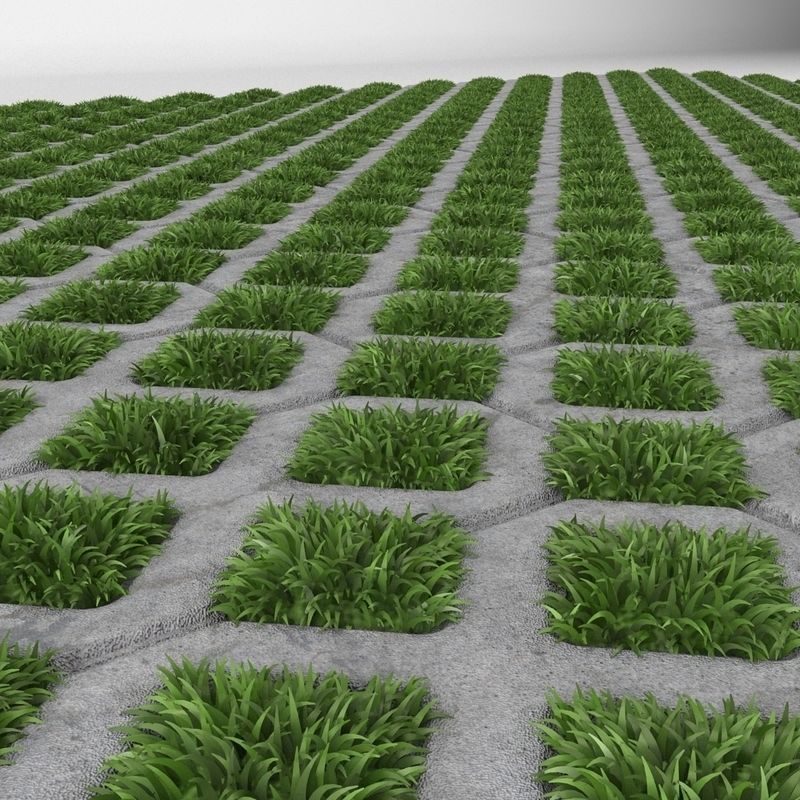Grass Pavers 2 3D model_5