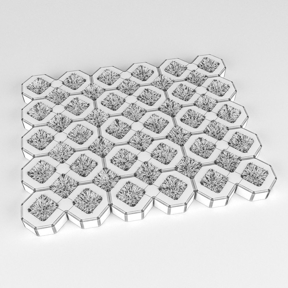 Grass Pavers 2 3D model_7