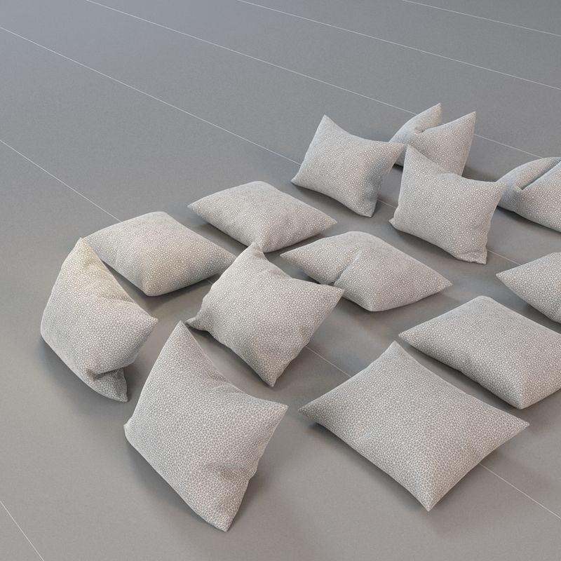 Pillows Collection set of 3D model_8