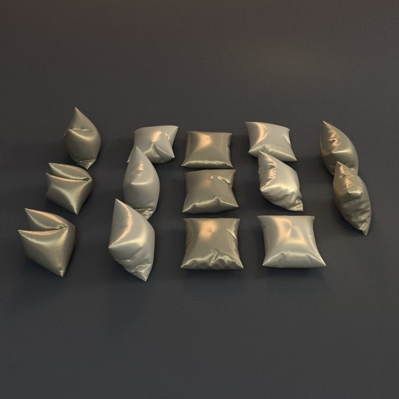 Pillows Collection set of 3D model_1