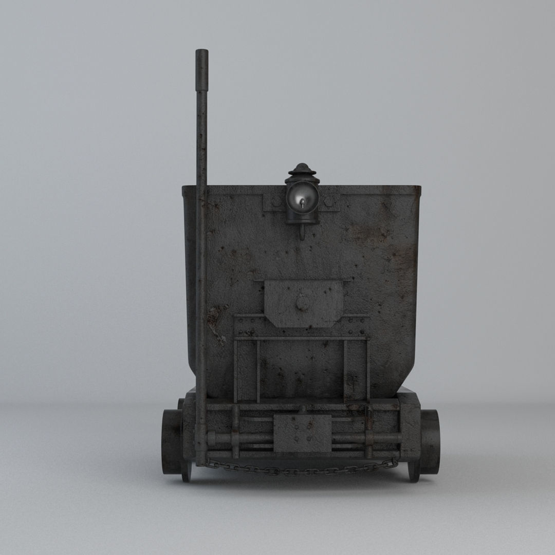 Mine Cart 3D model_5