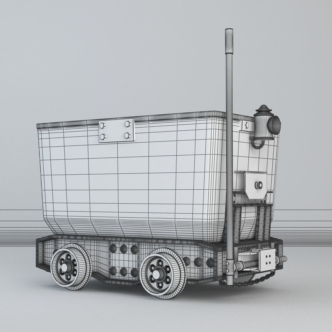Mine Cart 3D model_2