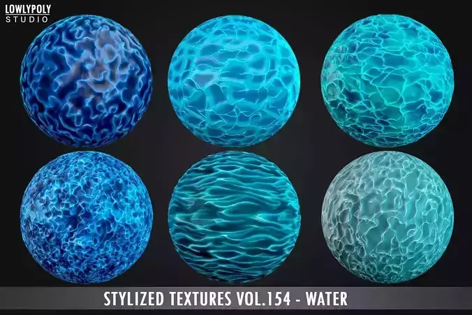 Stylized Water Vol 154 - Hand Painted Textures Texture