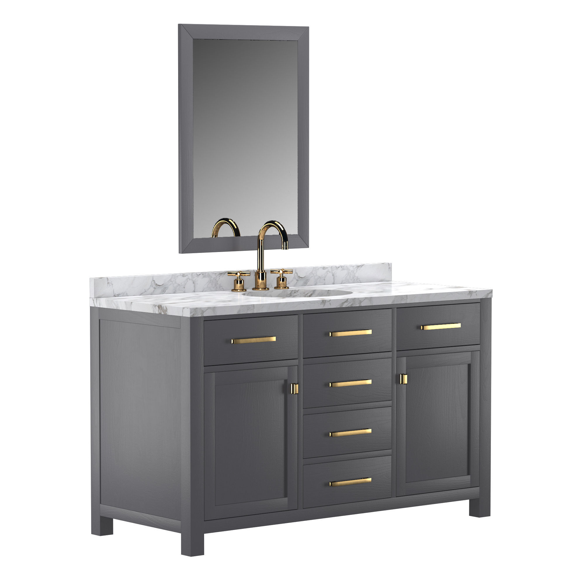 HUTTON SINGLE EXTRA-WIDE VANITY 3D model_3