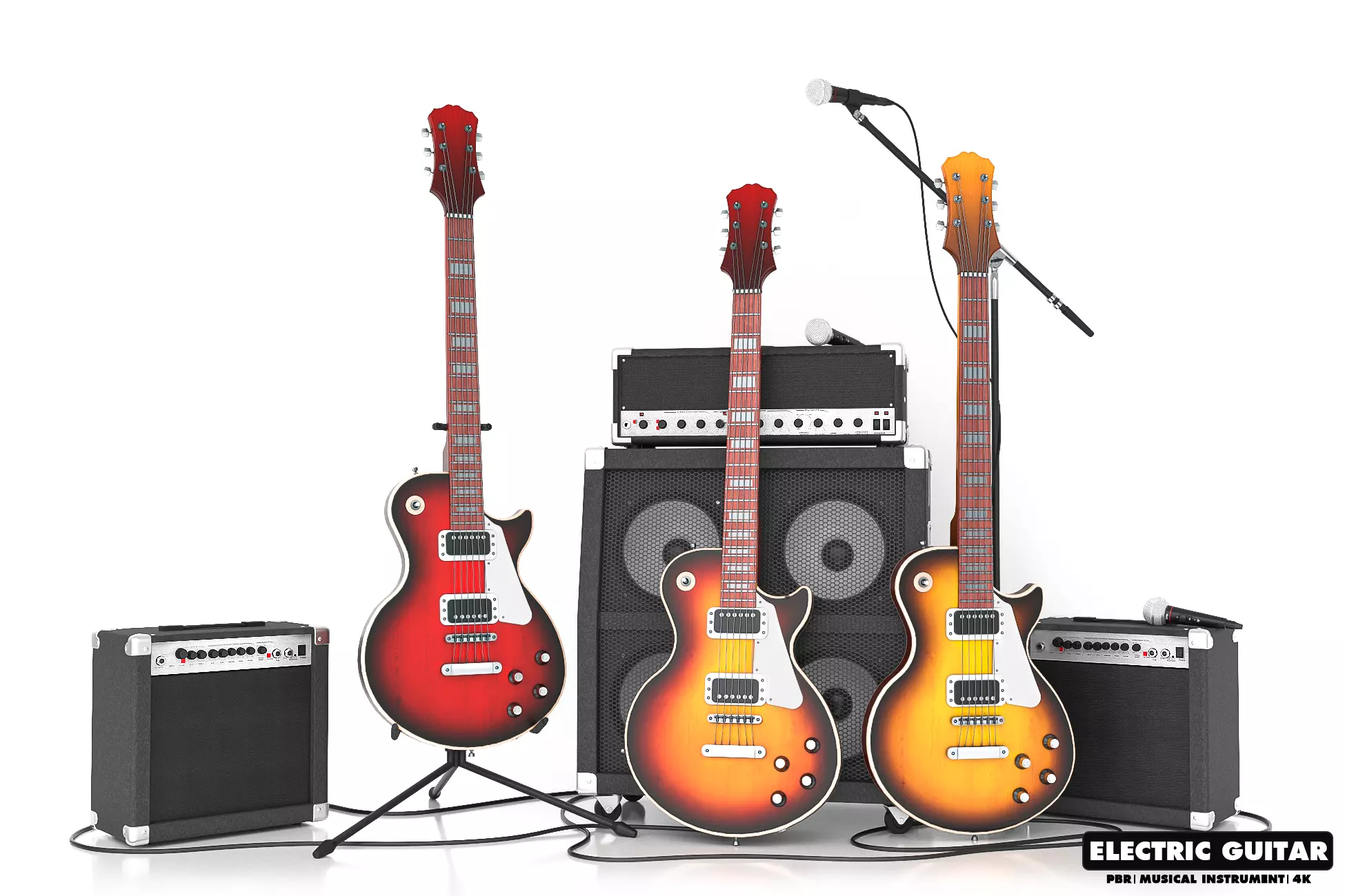 Electric Guitar Part 2 Low-poly 3D model_0