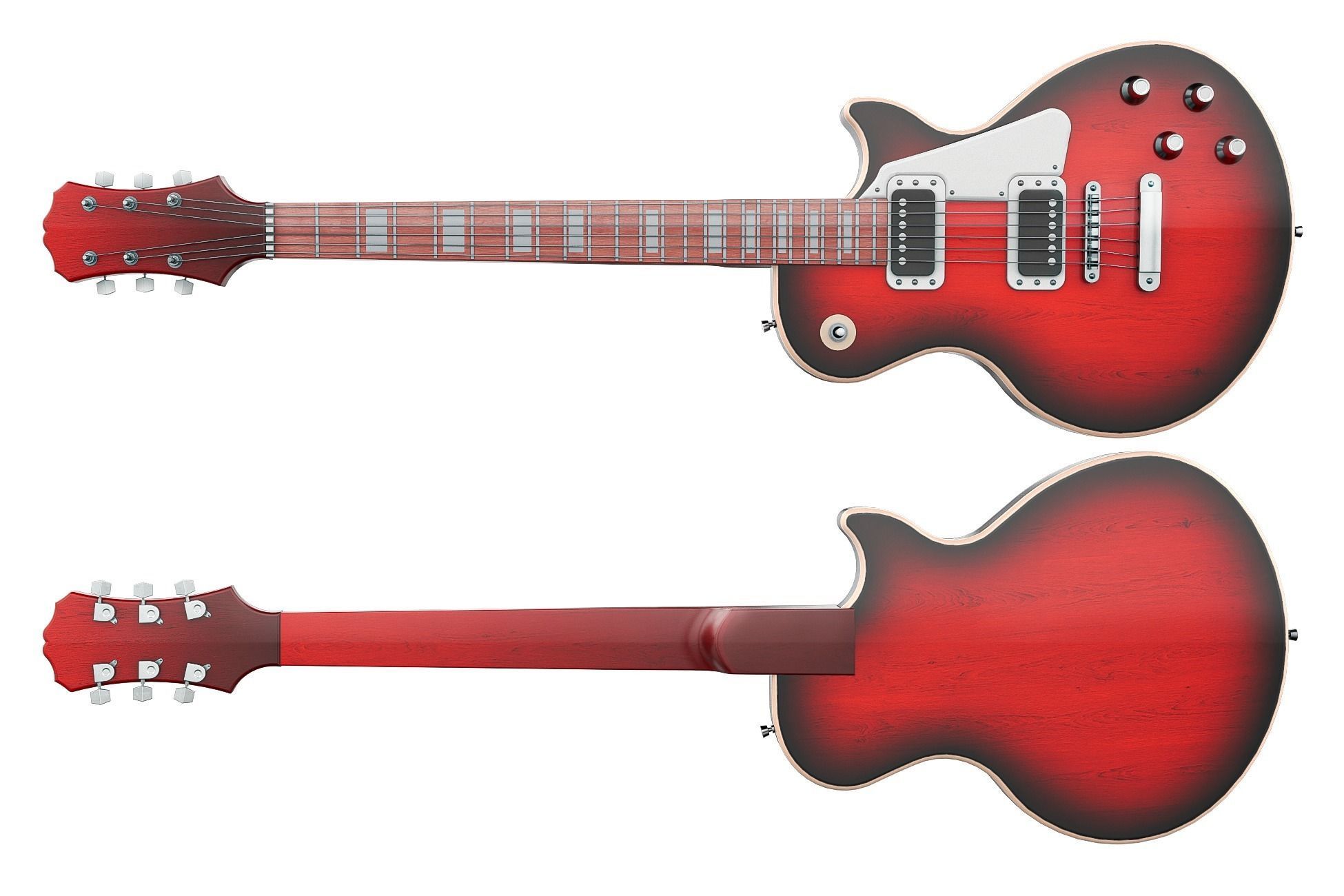 Electric Guitar Part 2 Low-poly 3D model_4
