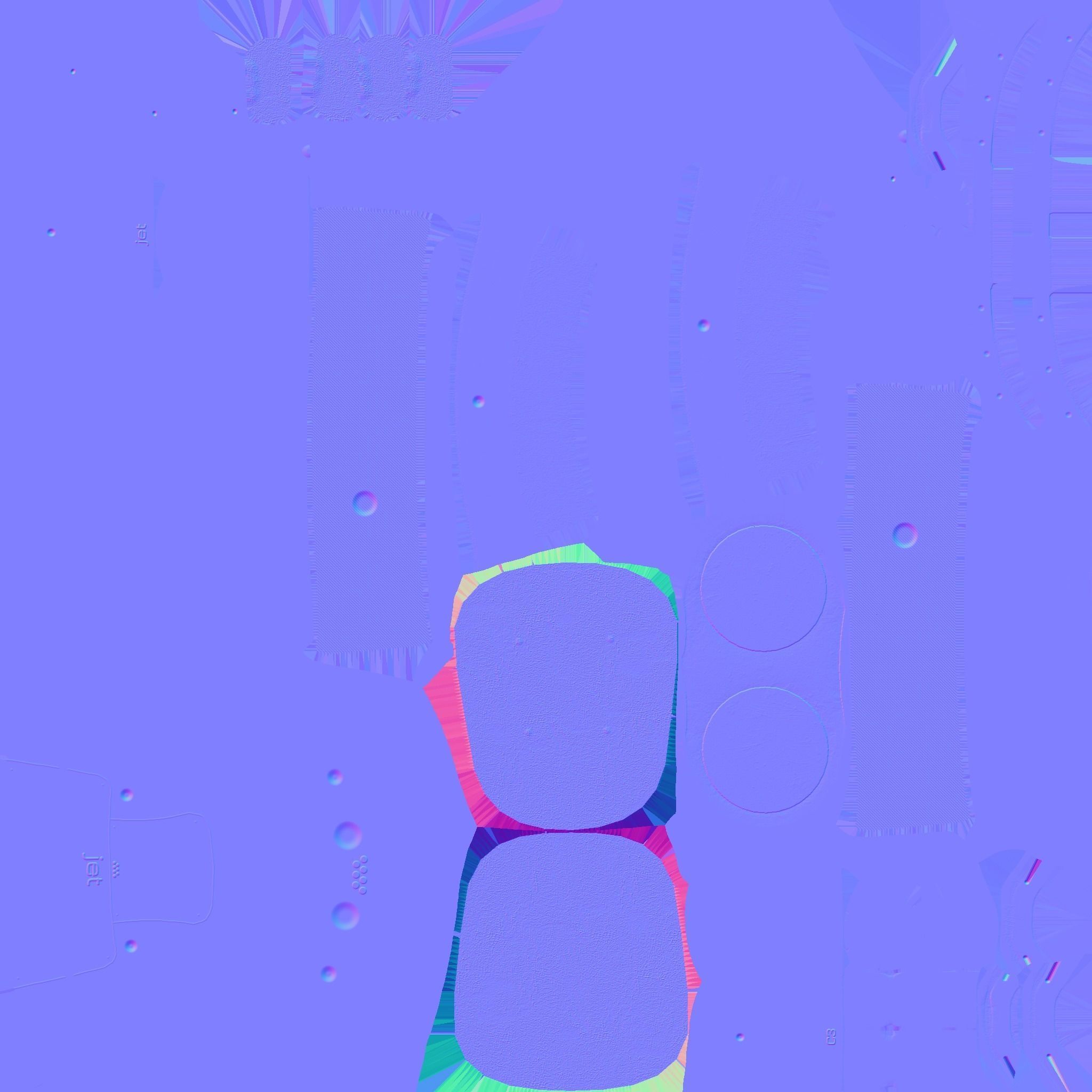 Jetpack C05 White Gold - SciFi Character Design Low-poly 3D model_24