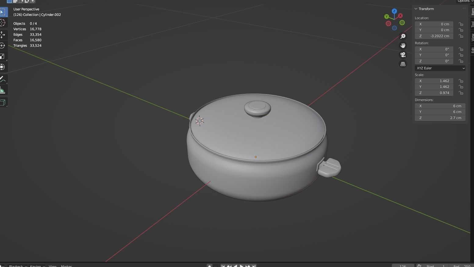 COOKWARE GRAY Low-poly 3D model_1