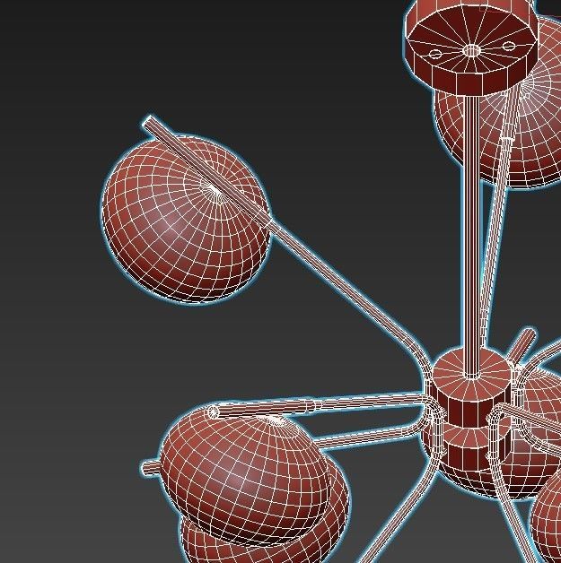 levity modern chandelier with balls hanging from ceiling 3D model_7