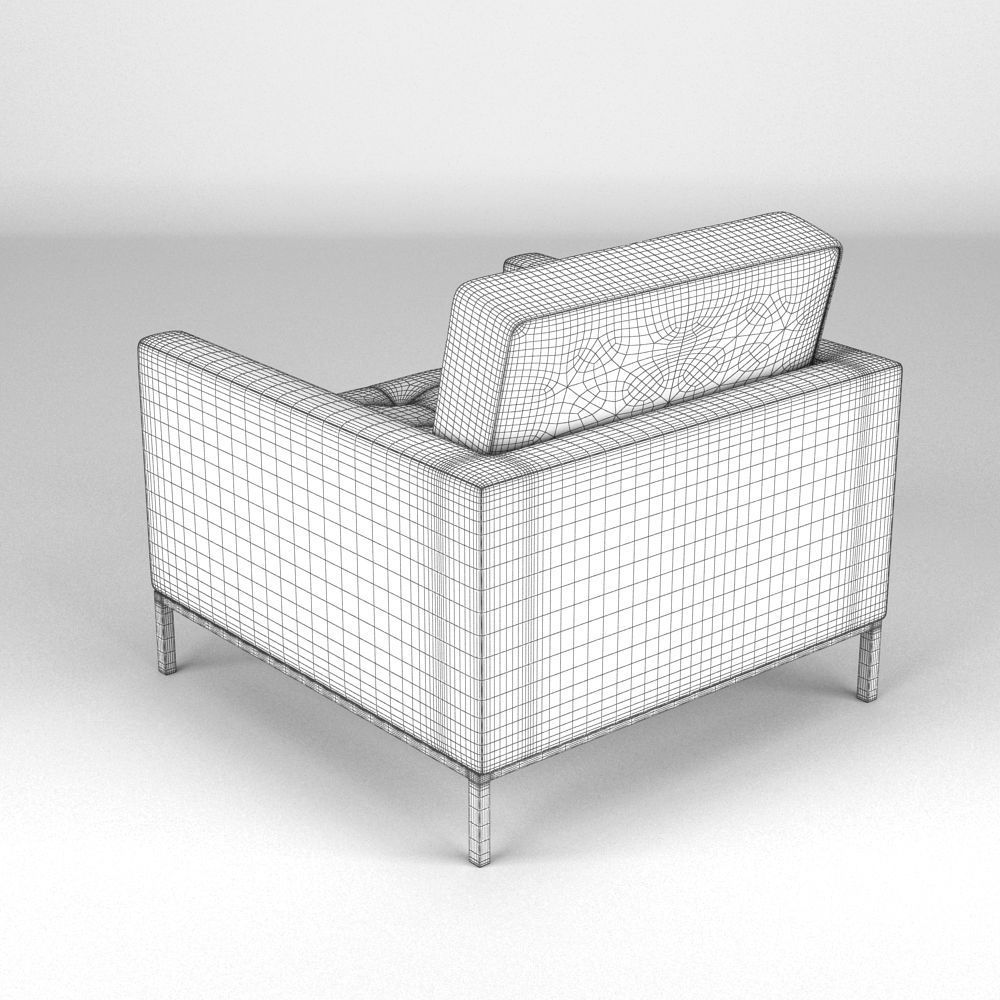 Florence Knoll Armchair 3D model_6