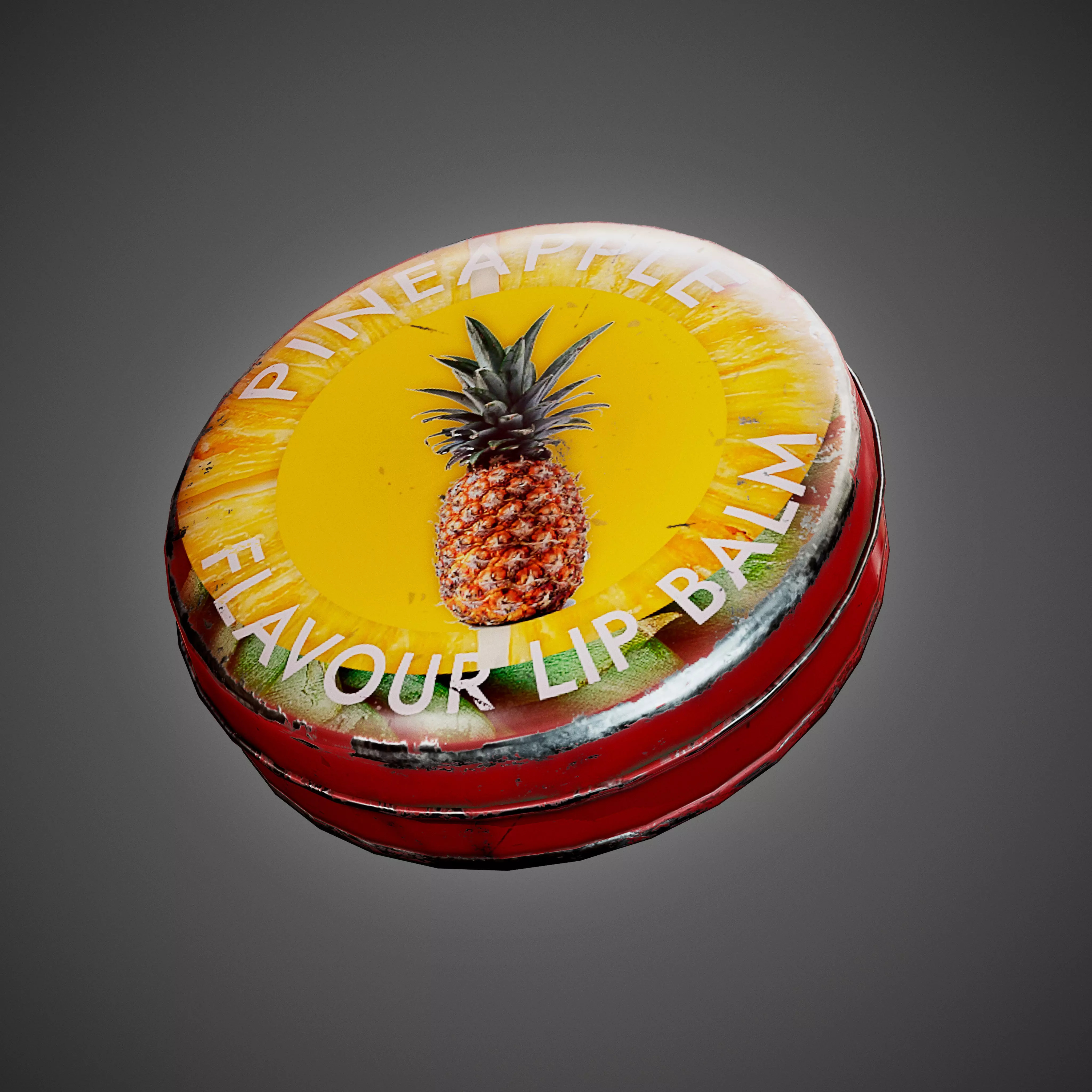 LipBalm watermelon flavour lip balm Low-poly 3D model_0