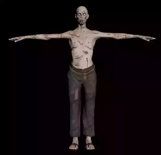 3D model of zombies with animation