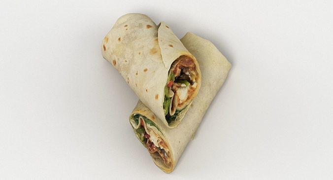 Sandwich Wrap 3D model 2