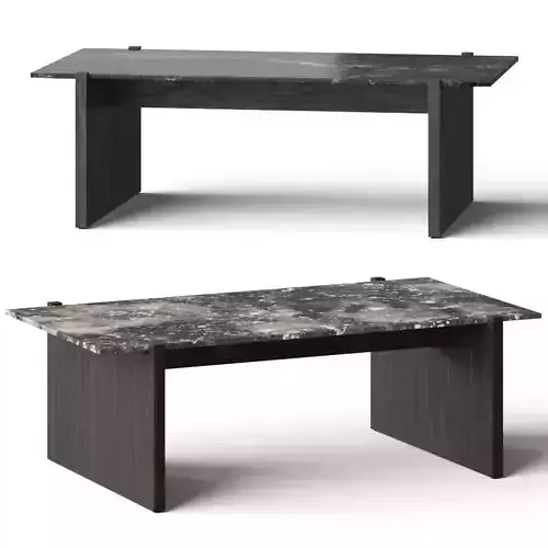 CB2 Russell Black Coffee Table