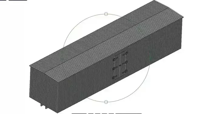 1 Scale 1-12 wooden Boxcar kit Live Steam 3D print model