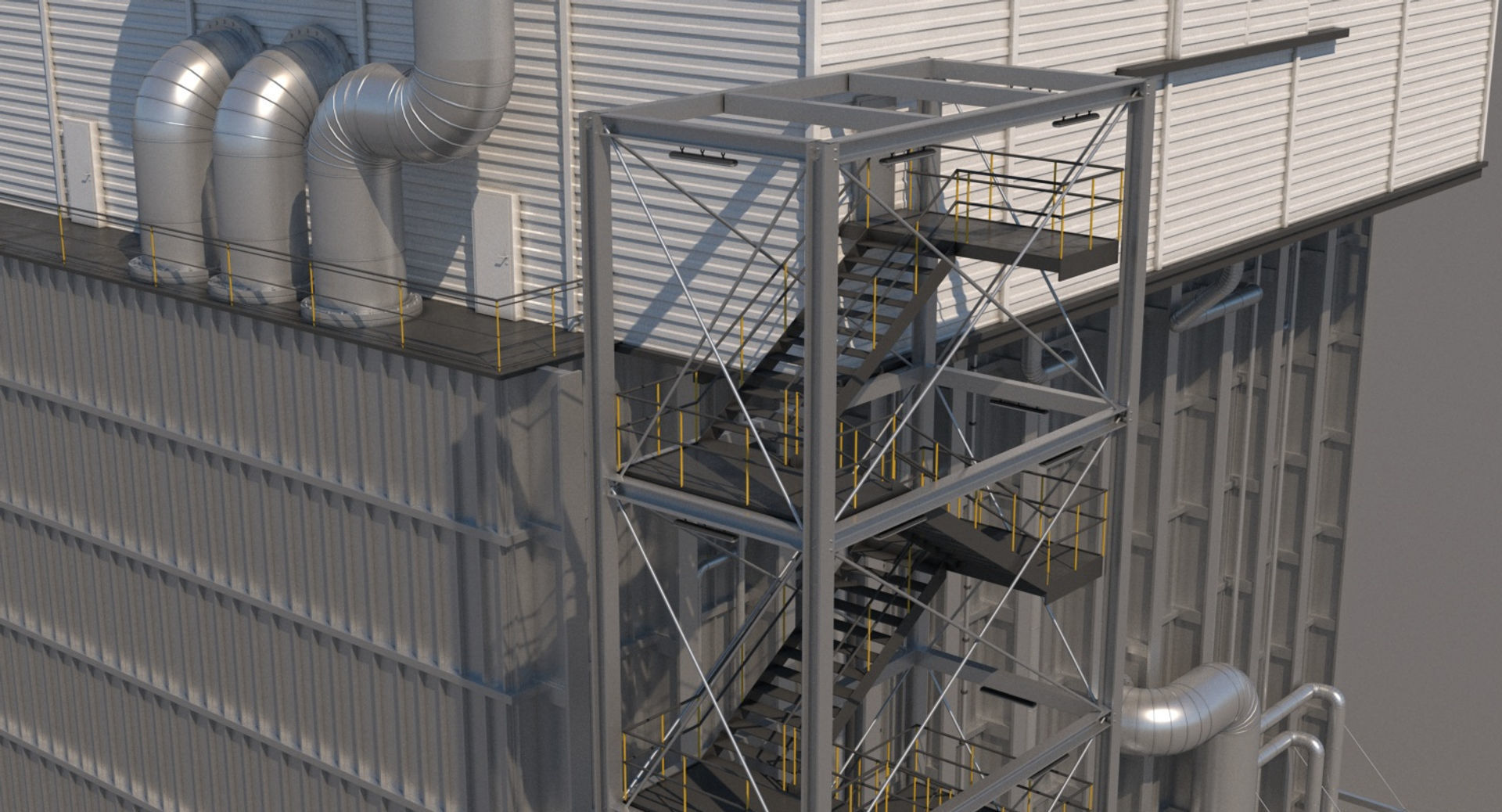 Factory Module 1 3D model_6