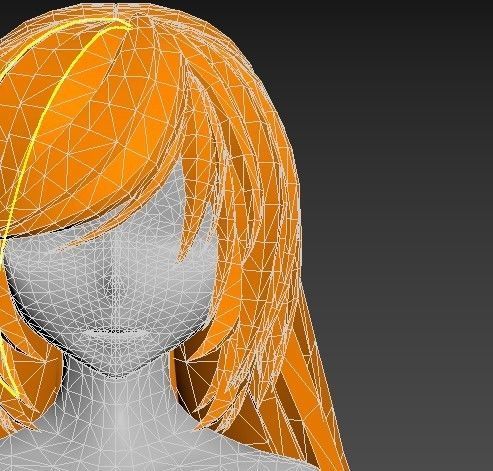 26 Anime Girl Hairs Collection 3D model_3