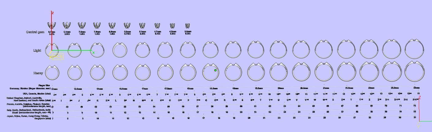 Solitaire diamond ring style II 3D print model_13