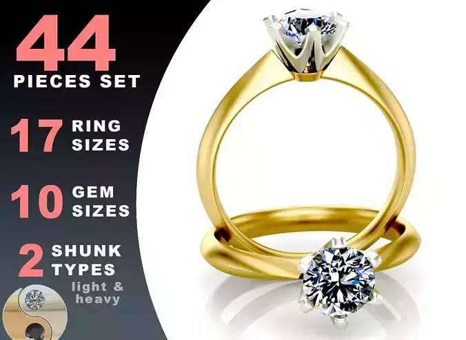 Solitaire diamond ring style II