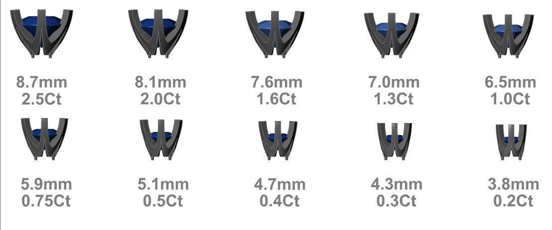 Solitaire diamond ring style II 3D print model_11