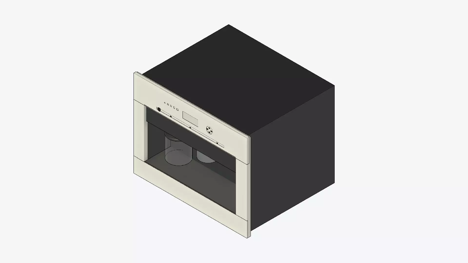 Coffee Machine - Modern - Built-In - Appliance 002 Low-poly 3D model