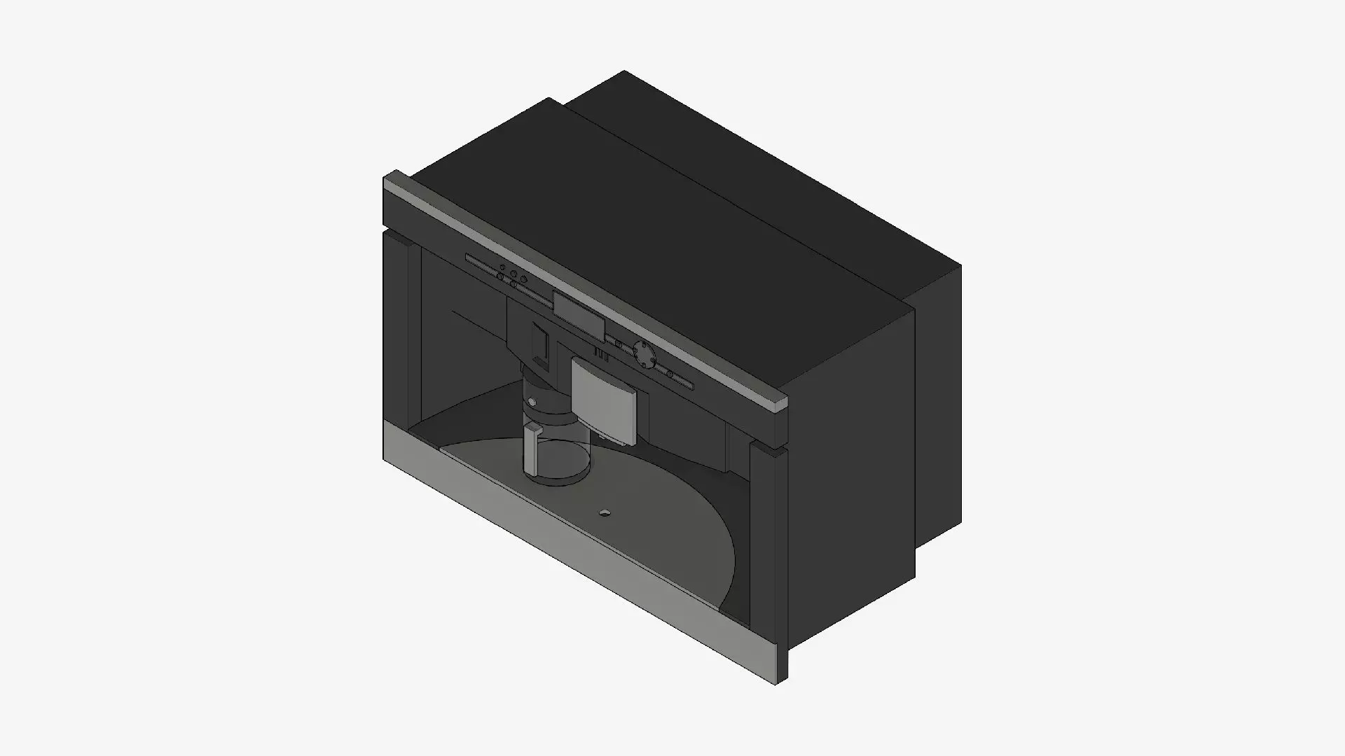 Coffee Machine - Modern - Built-In - Appliance 003 Low-poly 3D model